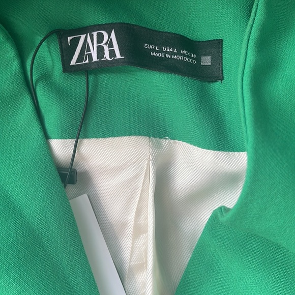 ZARA Lapeless Blazer Green - Picture 7 of 7